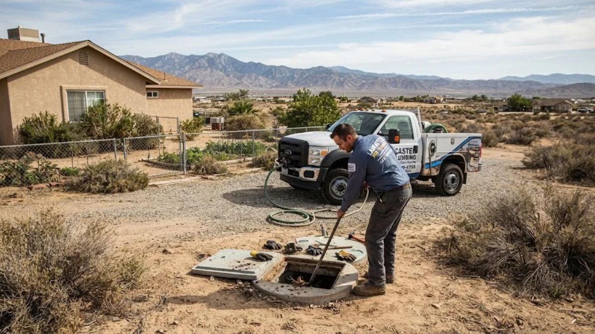 Plumber providing septic service in Antelope Acres, CA
